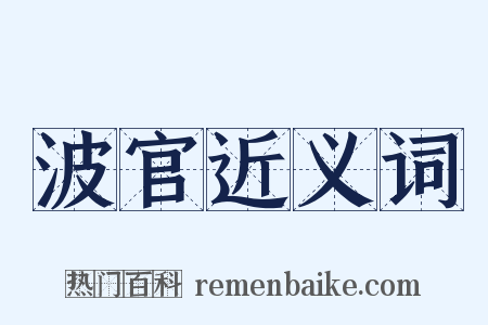 波官近义词是什么意思的图片
